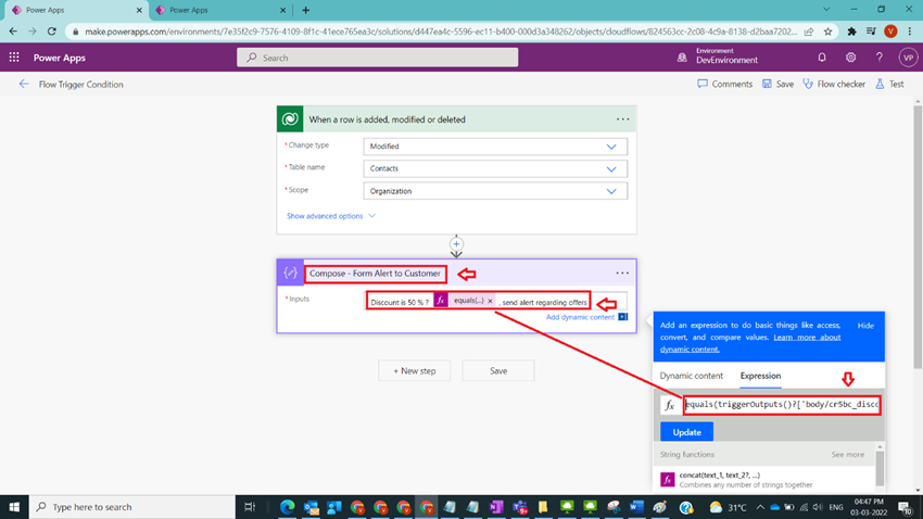 Understand Flow Trigger Condition in Power Automate